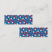 7月4日夏の愛国的なポップシクルズブックマーク スキニー名刺 (正面/裏面)