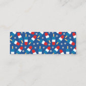 7月4日夏の愛国的なポップシクルズブックマーク スキニー名刺 (裏面)