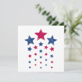 7月4日女性男性可愛いアメリカ愛国的なスター セーブザデート (スタンド正面)