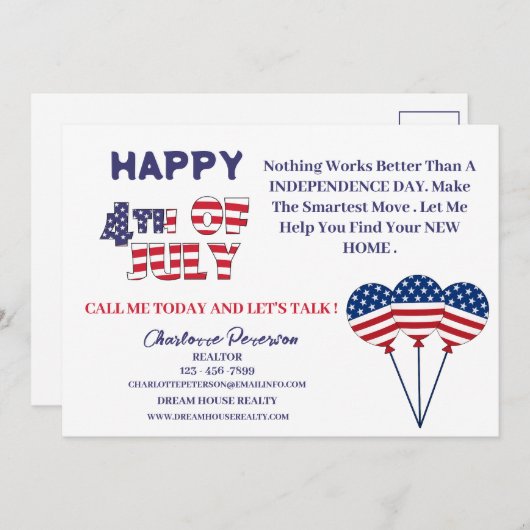 7月4日実在不動産促進マーケティング シーズンカード (正面/裏面)