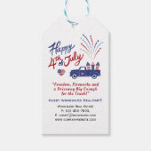 7月4日実在不動産夏ポップ・アートの別編集可能 ギフトタグ (正面)