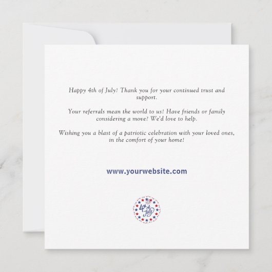 7月4日実在不動産紹介マーケティング予算 ノートカード (裏面)