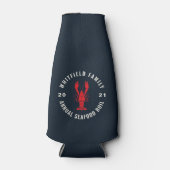 7月4日家族シーフードボイルパーティー名前をカスタムする ボトルクーラー (正面)