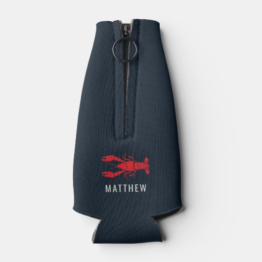 7月4日家族シーフードボイルパーティー名前をカスタムする ボトルクーラー (裏面)