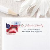 7月4日差出人住所ラベル。 ラベル (インサイチュ)