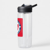 7月4日愛するアメリカ愛国心赤白青 ウォーターボトル (左面)