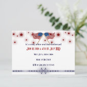 7月4日愛国の米国旗と星 招待状 (スタンド正面)