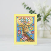 7月4日愛国キリン&花火かわいいおもしろい シーズンポストカード (スタンド正面)