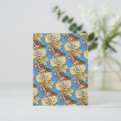 7月4日愛国キリン&花火かわいいおもしろい シーズンポストカード (スタンド正面)