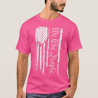 7月4日愛国主義者女性米国国旗 Tシャツ
