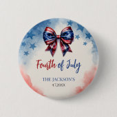 7月4日愛国国旗の弓カスタム 缶バッジ (正面)