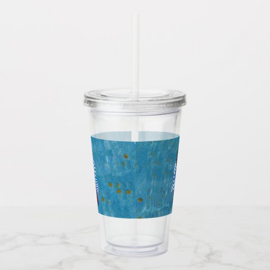 7月4日愛国天使アメリカ国旗の星 アクリルタンブラー (右)