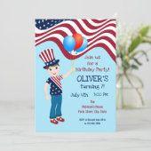 7月4日愛国少年バースデーパーティー 招待状 (スタンド正面)