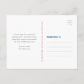 7月4日愛国心素朴のあるアメリカ国旗 インビテーションポストカード (裏面)