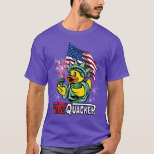 7月4日愛国爆竹ゴムダック火災 Tシャツ