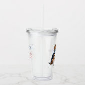 7月4日愛国犬パーソナライズされた アクリルタンブラー (右)