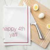 7月4日愛国犬パーソナライズされた キッチンタオル (四つ折り)