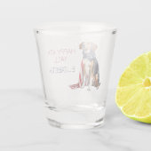 7月4日愛国犬パーソナライズされた ショットグラス (裏面)