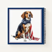 7月4日愛国犬パーソナライズされた ノートブック (裏面)