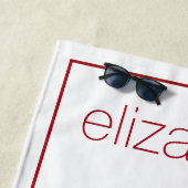 7月4日愛国犬パーソナライズされた ビーチタオル (インサイチュ)