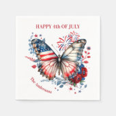 7月4日愛国独立記念日 スタンダードカクテルナプキン (正面)