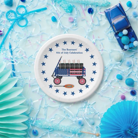 7月4日愛国的おもしろいパーティー紙プレート ペーパープレート (パーティー)