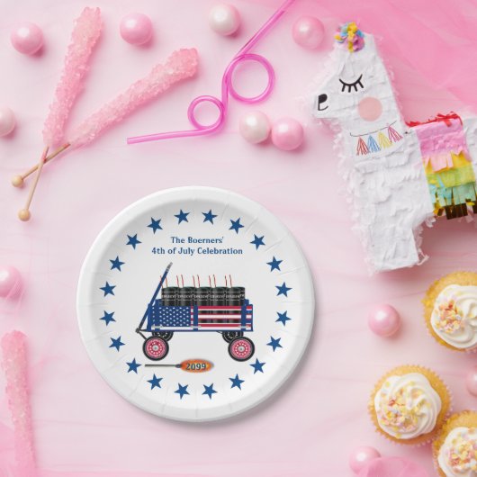 7月4日愛国的おもしろいパーティー紙プレート ペーパープレート (パーティー)