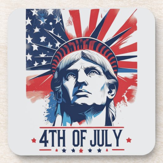 7月4日愛国的アメリカプライドお祝い コースター (正面)