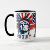 7月4日愛国的アメリカプライドお祝い マグカップ (左)