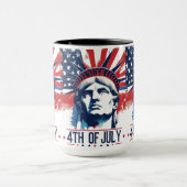 7月4日愛国的アメリカプライドお祝い マグカップ (中央)