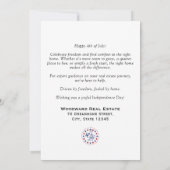 7月4日愛国的トラック不動産実在編編集可能 シーズンカード (裏面)