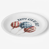 7月4日愛国的パーティーバルーン ペーパープレート (アングル)