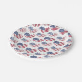 7月4日愛国的パーティー米国国旗 ペーパープレート (アングル)