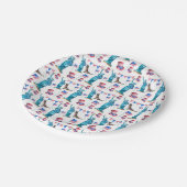 7月4日愛国的自由国旗鷲像 ペーパープレート (アングル)