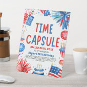 7月4日愛国第1回バースデータイムカプセル 台座サイン (インサイチュ)