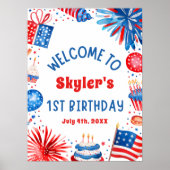 7月4日愛国第1回パーティー歓迎サイン ポスター (正面)