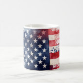7月4日愛国米国国旗カスタムHappy 4 コーヒーマグカップ (中央)