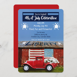 7月4日愛国赤トラック招待状 招待状