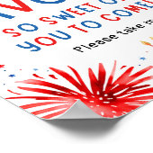 7月4日愛国赤白・青色親善署名 ポスター (角)