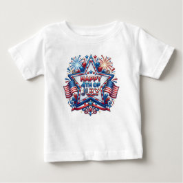 7月4日愛国250周年記念日 ベビーTシャツ