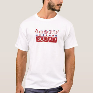 7月4日愛国4カッコいい日7月乗組員 Tシャツ