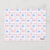 7月4日招待状はがきサイズ ポストカード (裏面)