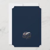 7月4日招待状ブルー&レッドスパークル 招待状 (裏面)