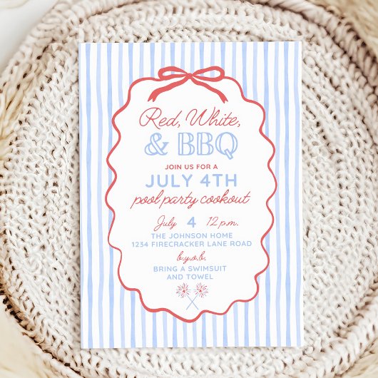 7月4日招待状大人プールパーティーフォート 招待状