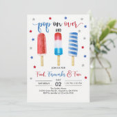 7月4日招待状独立記念日パーティーインビ 招待状 (スタンド正面)