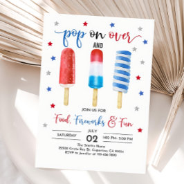 7月4日招待状独立記念日パーティーインビ 招待状