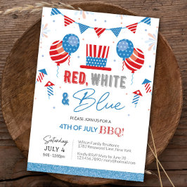 7月4日招待状編集可能BBQ独立性 招待状