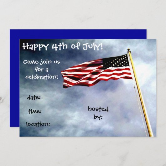 7月4日招待状 招待状 (正面/裏面)