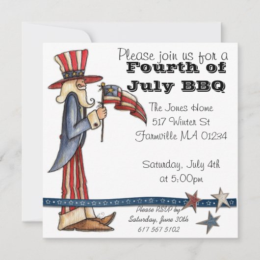 7月4日招待状 招待状 (正面)