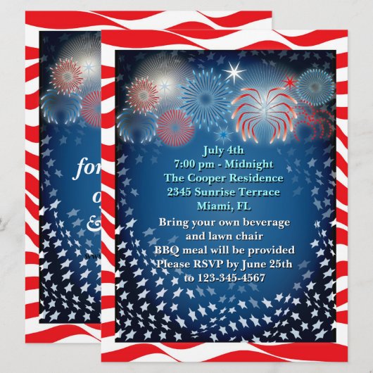 7月4日招待状 招待状 (正面/裏面)